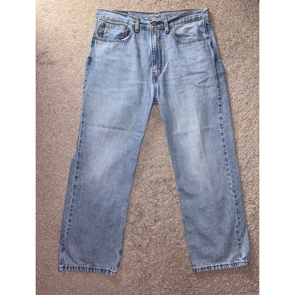 Levi's 565 Men's Jeans W34 L30 Light Wash Loose Straight Denim 100% Cotton